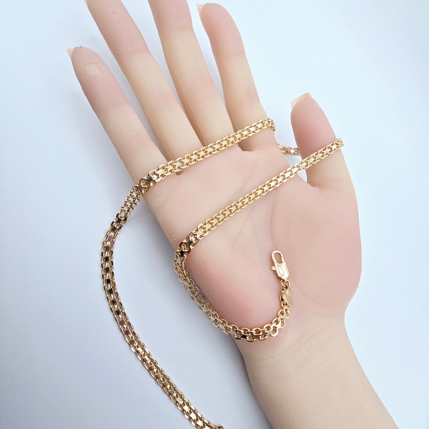 Chunky Rose Gold Chain Necklace, 24 Inch, Gold Plated Over Brass, XPNL0107 (2011-7)