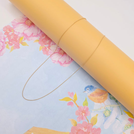 Simple Rose Gold Cable Chain Necklace, 24 Inch, Gold Plated Brass, XPNL0109 (2011-9)