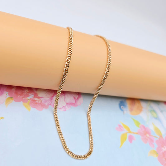 Bold Rose Gold Curb Chain Necklace, 20 Inch, Gold Plated Over Brass, XPNL0112 (2012-2)
