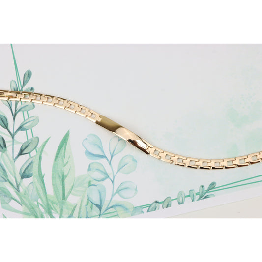 Elegant Plain Rose Gold Plated Link Bracelet, XPBL0856 (2086-5)