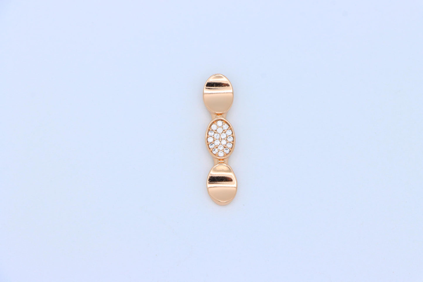 Rose Gold Pendant with Sparkling Center, Elegant Gold-Plated Design, XPPT1602 (2147-5)