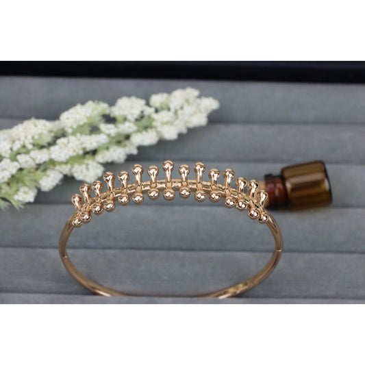Rose Gold Designer Bangle with Unique Dome Shape Detailing, XPBL0486 (2049-6)