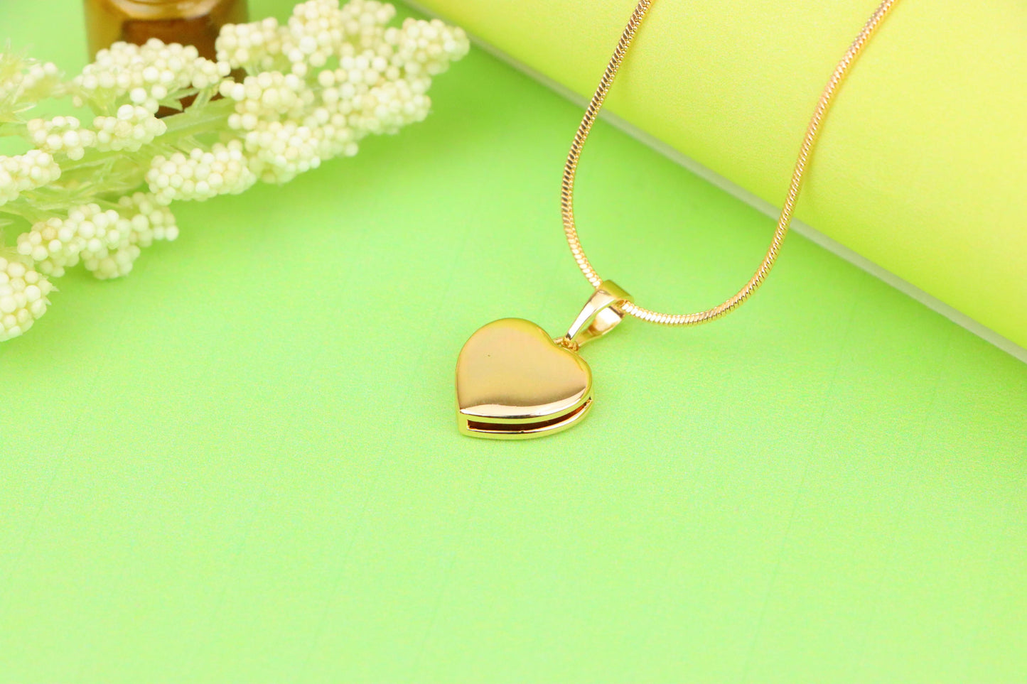 Classic Rose Gold Heart Pendant with Smooth Polished Finish, XPPT1232 (2123-8)