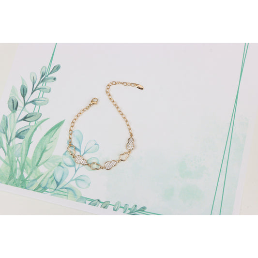 Elegant Rose Gold Gourd Design Bracelet with Crystal Accents, XPBL0918 (2092-7)