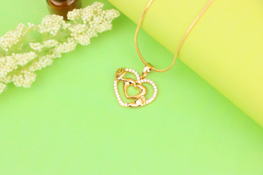 Rose Gold Baby Heart Pendant with Tiny Hands and Feet Design, XPPT1244 (2124-10)