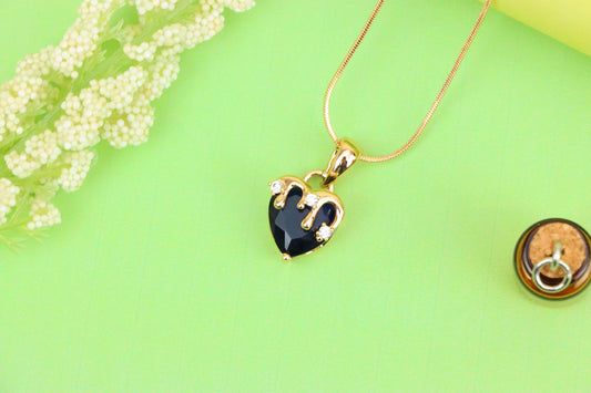 Heart Drip Blue Pendant in Gold Finish Stylish Accent, XPPT1699 (2150-5)
