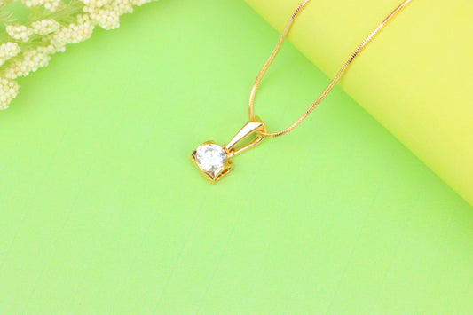 Rose Gold Mini Pendant with Solitaire CZ – Elegant, XPPT1264 (2126-10)