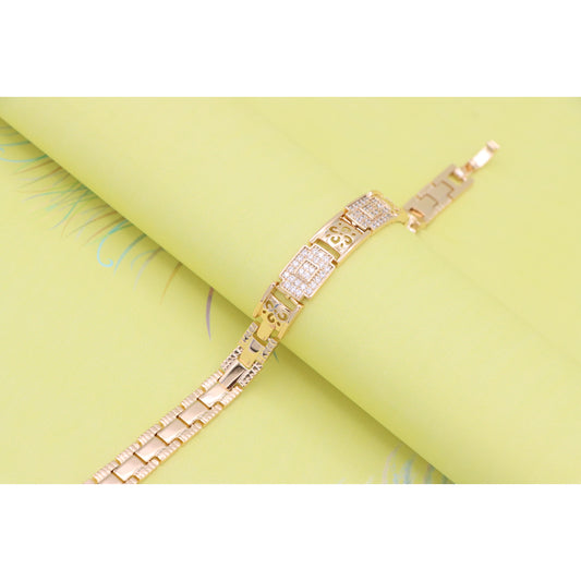 Rose Gold Plated Designer Bracelet with Intricate Square Accents, XPBL0947 (2095-6)