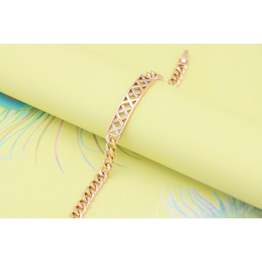 Rose Gold Bracelet with Criss-Cross Diamond Detailing, XPBL0959 (2096-8)
