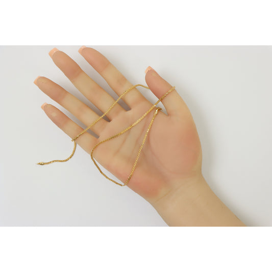 Twisted Flat Rose Gold Necklace Elegant Shiny Finish, XPNL0140 (2014-10)