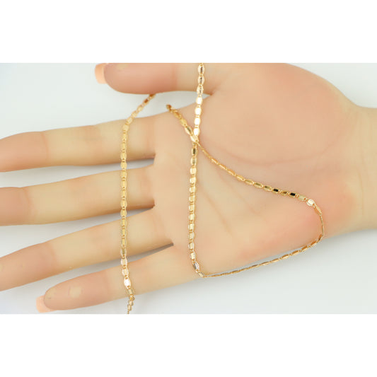 Shimmer Oval Link Rose Gold Necklace Bold Yet Sleek, XPNL0142 (2015-2)