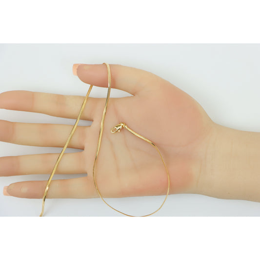 Classic Rose Gold Plated Sleek Snake Chain Necklace, XPNL0154 (2016-4)