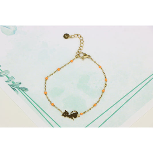 Elegant Yellow Gold Adjustable Bracelet with Sparkling Center Stone, XPBL0609 (2061-8)