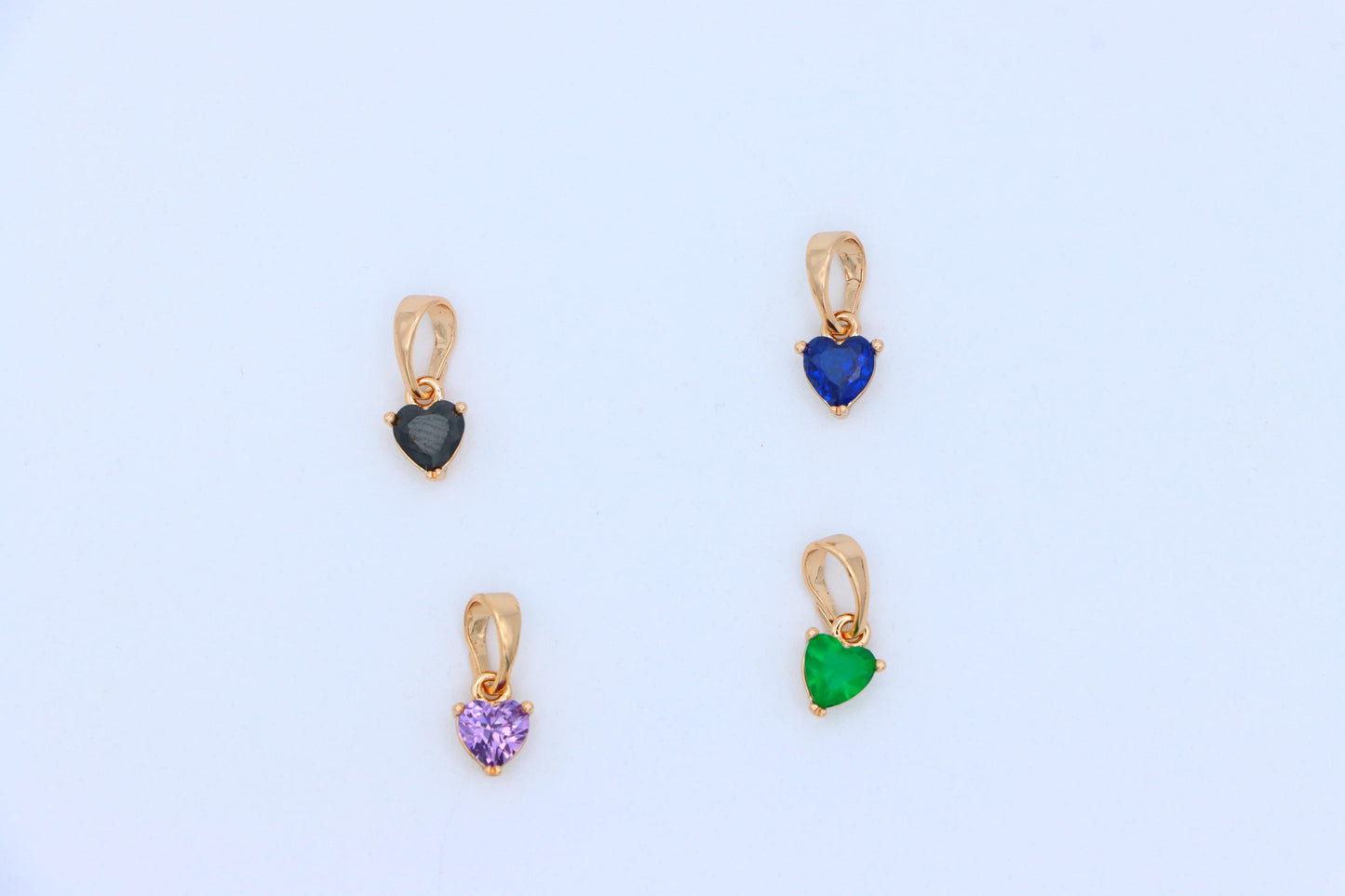 Charming Heart-Shaped Blue Pendant in Gold, XPPT1305 (2130-8)