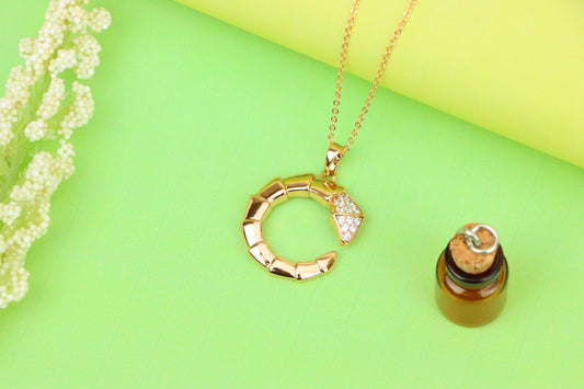 Rose Gold Curved Segment Pendant with Crystals, XPPT1308 (2131-1)