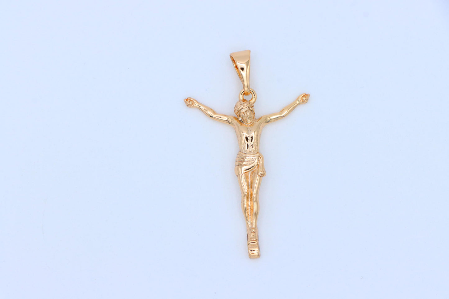 Gold Plated Crucifix Rose Gold Pendant, XPPT1309 (2131-2)