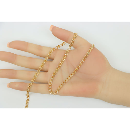 Chunky Rose Gold Chain Necklace with Bold Polished Links, XPNL0174 (2018-4)