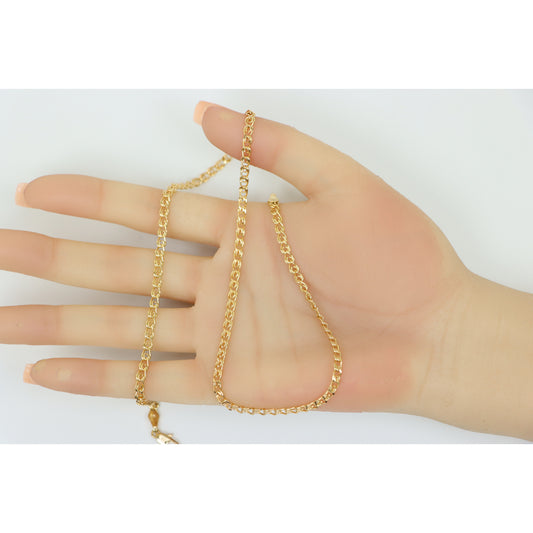 Shiny Rose Gold Curb Chain Necklace with Sleek Polished Finish , XPNL0175 (2018-5)