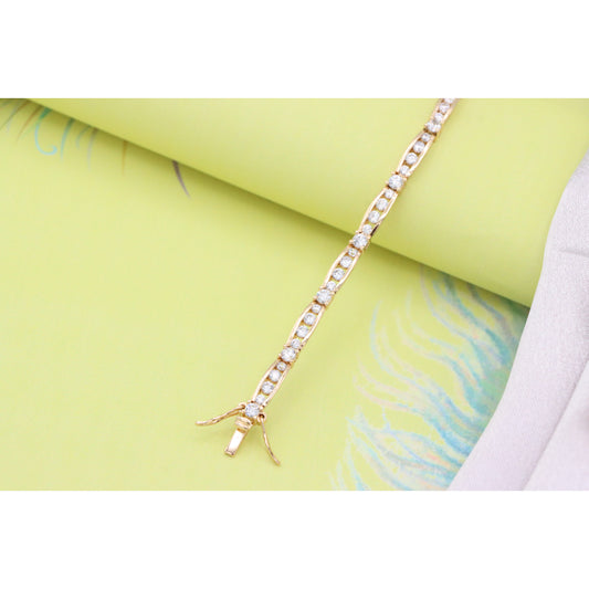 Elegant Rose Gold Bracelet with Sparkling Stones, XPBL0638 (2064-7)