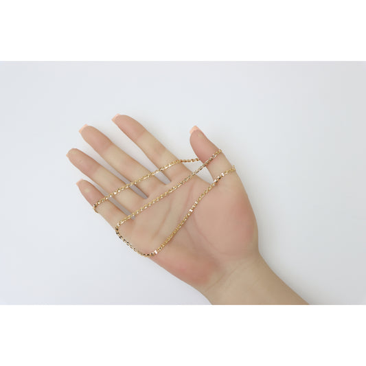 Shiny Rose Gold Chain Necklace with Bold Polished Oval Links, XPNL0192 (2020-2)