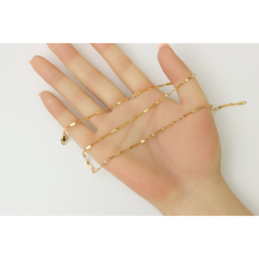 Elegant Rose Gold Plated Necklace with Textured Link Chain Design, XPNL0201 (2021-1)