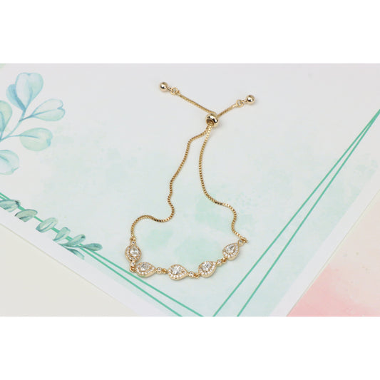 Elegant Rose Gold Bracelet with Sparkling Crystals, XPBL0661 (2066-10)