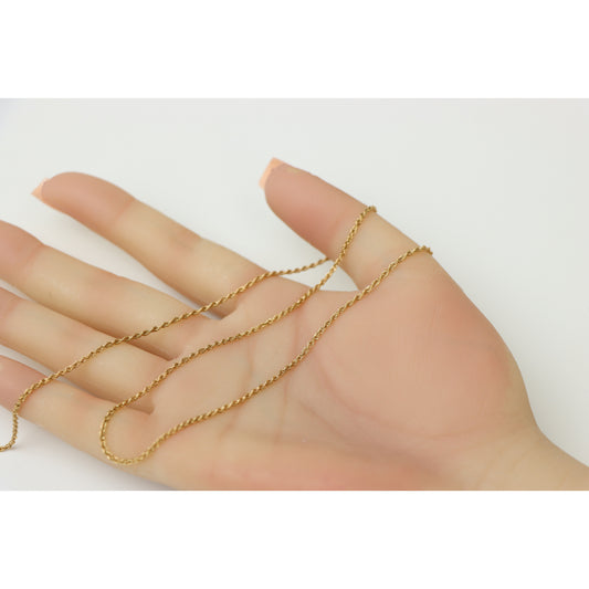 Classic Rope Style Rose Gold Chain Necklace, XPNL0209 (2021-9)
