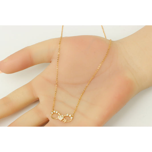 Delicate Rose Gold Infinity Pendant Necklace for Women, XPNL0218 (2022-8)