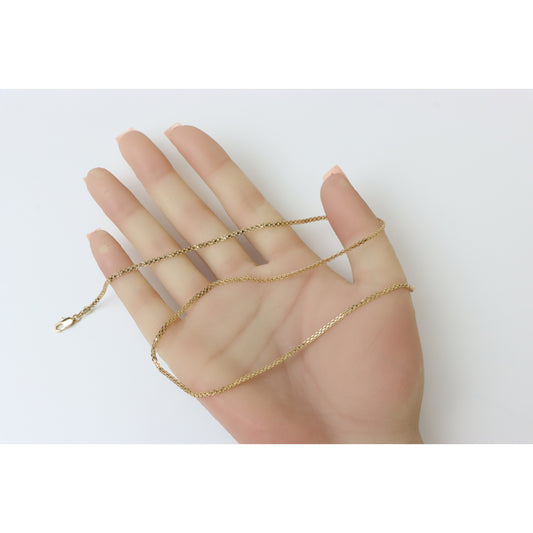 Sleek Flat Rose Gold Box Chain Necklace Lobster Clasp Closure, XPNL0231 (2024-1)