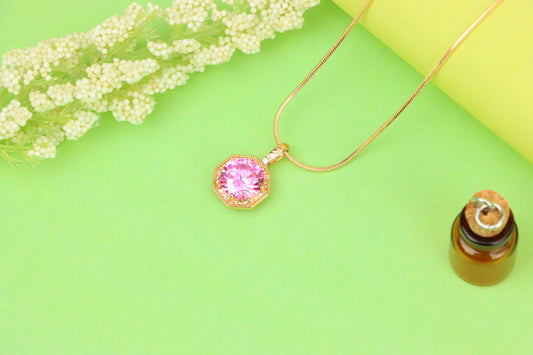 Elegant Gold-Plated Light Purple Pendant, XPPT1391 (2134-2)