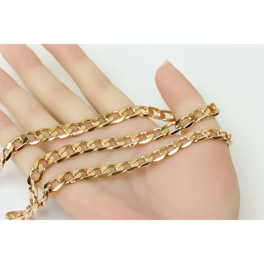 Chunky Rose Gold Cuban Link Chain Necklace, XPNL0245 (2025-5)