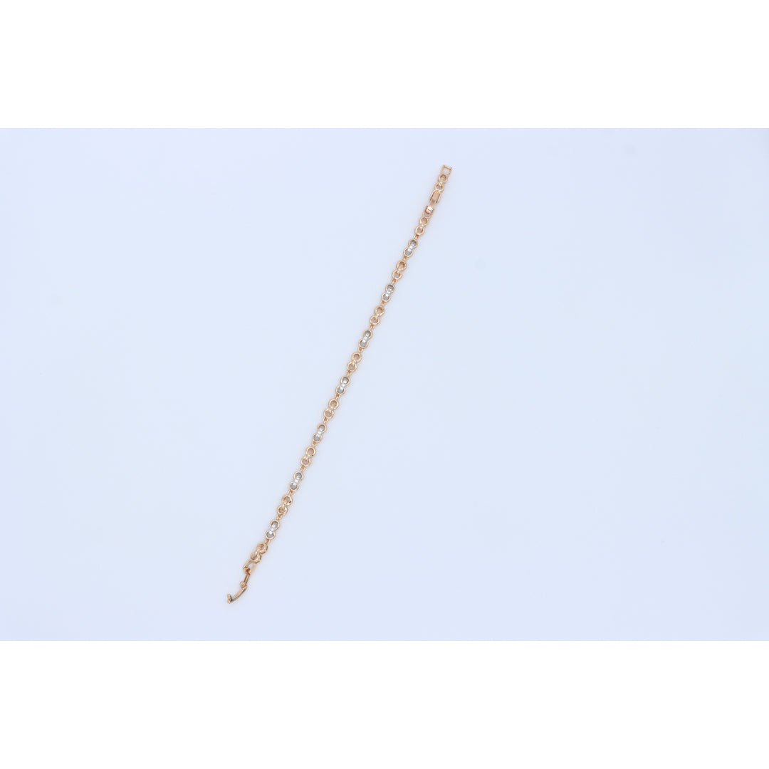 Sparkling Rose Gold Bracelet with Dainty Crystal Accents, XPBL0732 (2074-1)