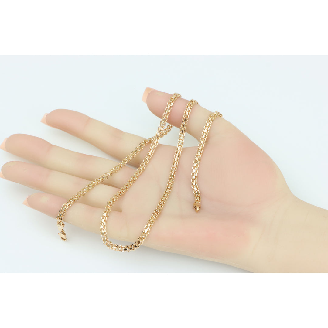 Elegant Rose Gold Plated Chain Necklace, XPNL0268 (2027-8)