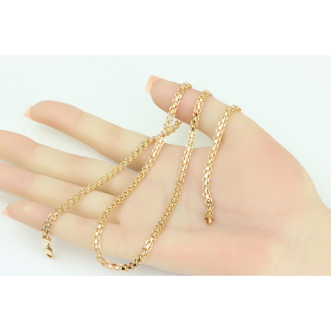 Elegant Rose Gold Plated Chain Necklace, XPNL0268 (2027-8)