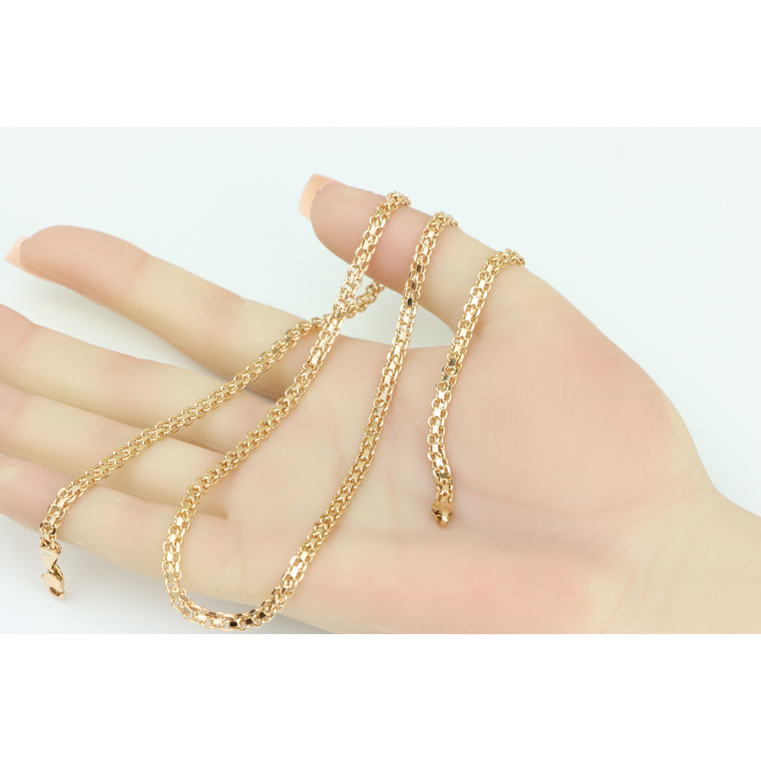 Elegant Rose Gold Plated Chain Necklace, XPNL0268 (2027-8)