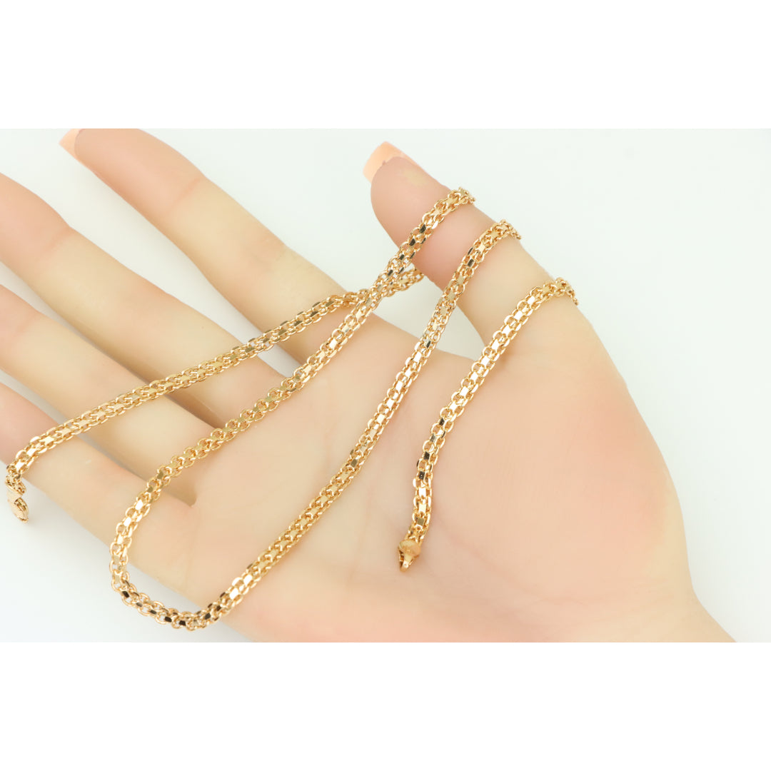 Elegant Rose Gold Plated Chain Necklace, XPNL0268 (2027-8)