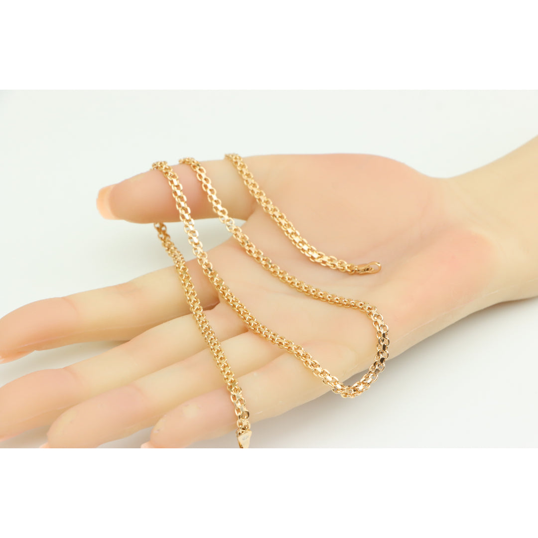 Elegant Rose Gold Plated Chain Necklace, XPNL0268 (2027-8)