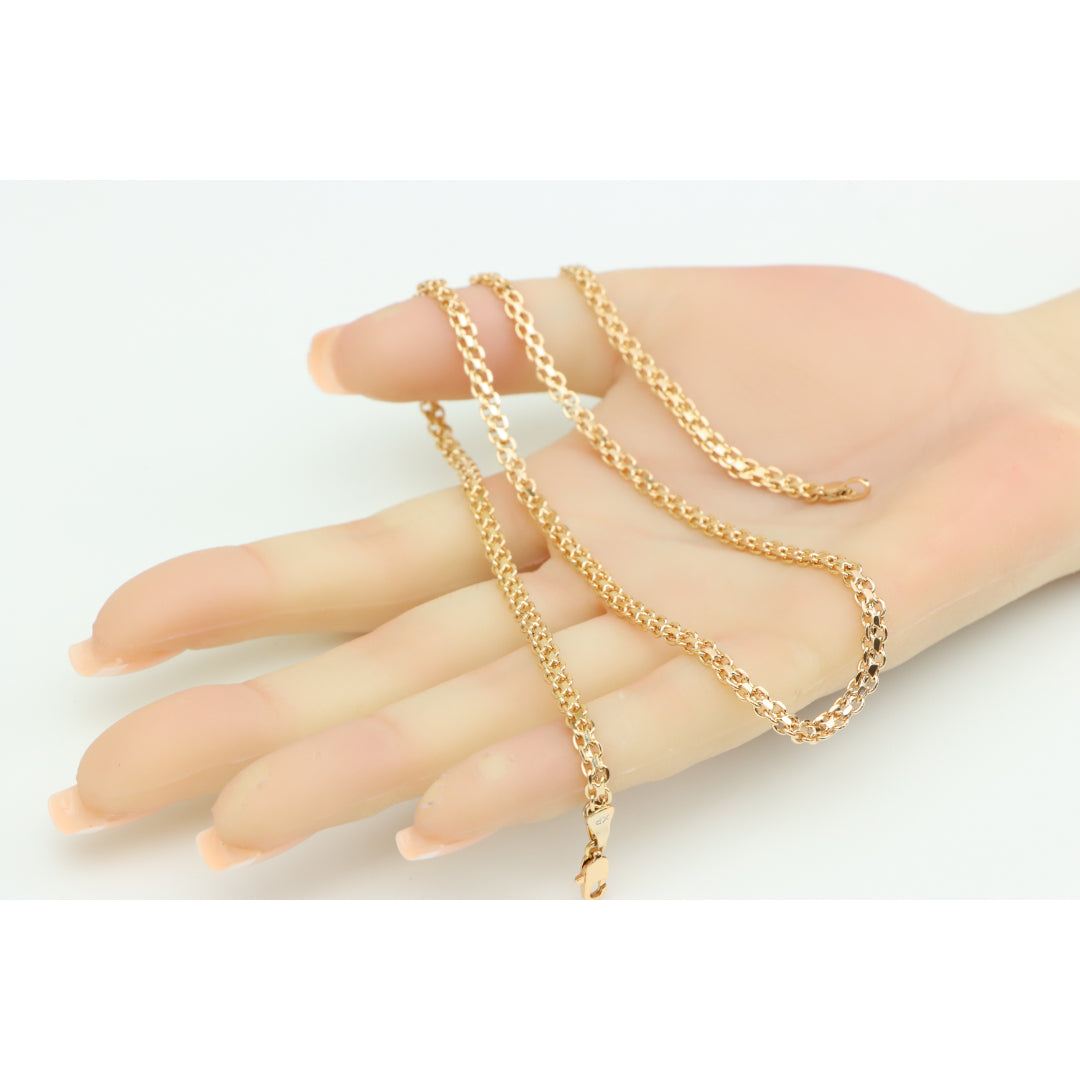 Elegant Rose Gold Plated Chain Necklace, XPNL0268 (2027-8)