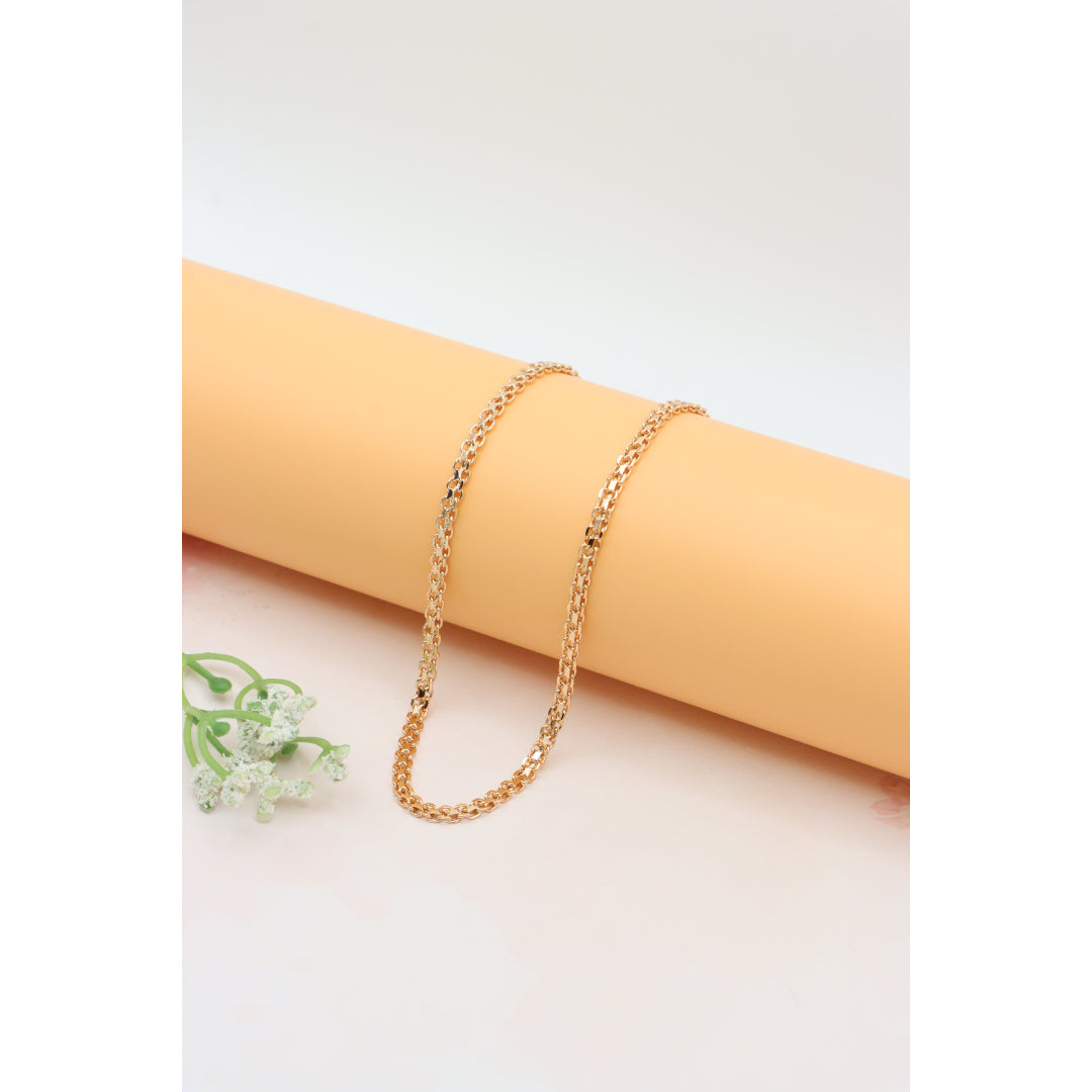 Elegant Rose Gold Plated Chain Necklace, XPNL0268 (2027-8)