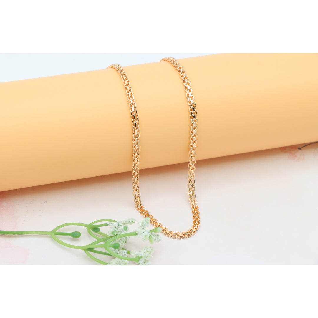 Elegant Rose Gold Plated Chain Necklace, XPNL0268 (2027-8)