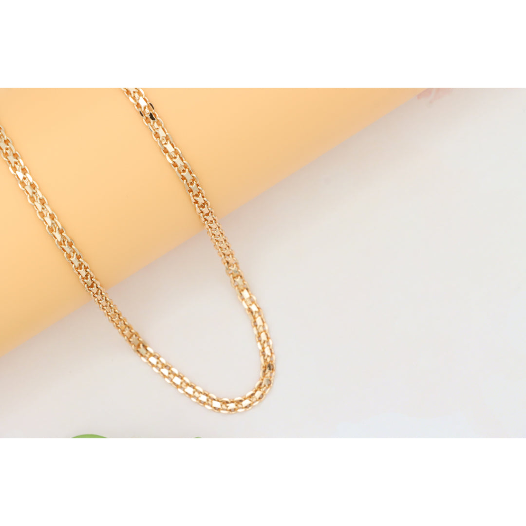 Elegant Rose Gold Plated Chain Necklace, XPNL0268 (2027-8)