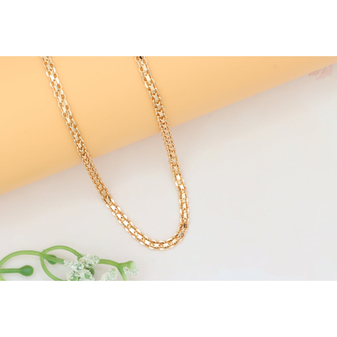 Elegant Rose Gold Plated Chain Necklace, XPNL0268 (2027-8)