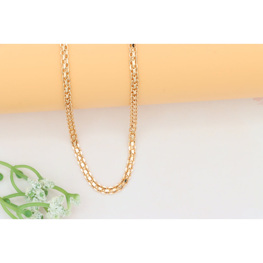 Elegant Rose Gold Plated Chain Necklace, XPNL0268 (2027-8)