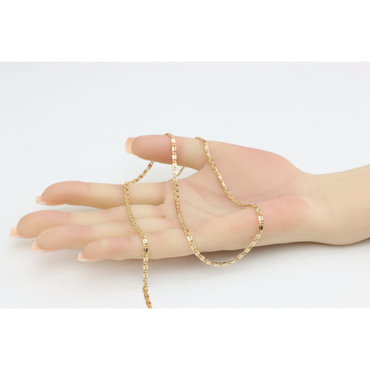 Elegant Rose Gold Chain Necklace in Polished Minimalist Design, XPNL0270 (2027-10)
