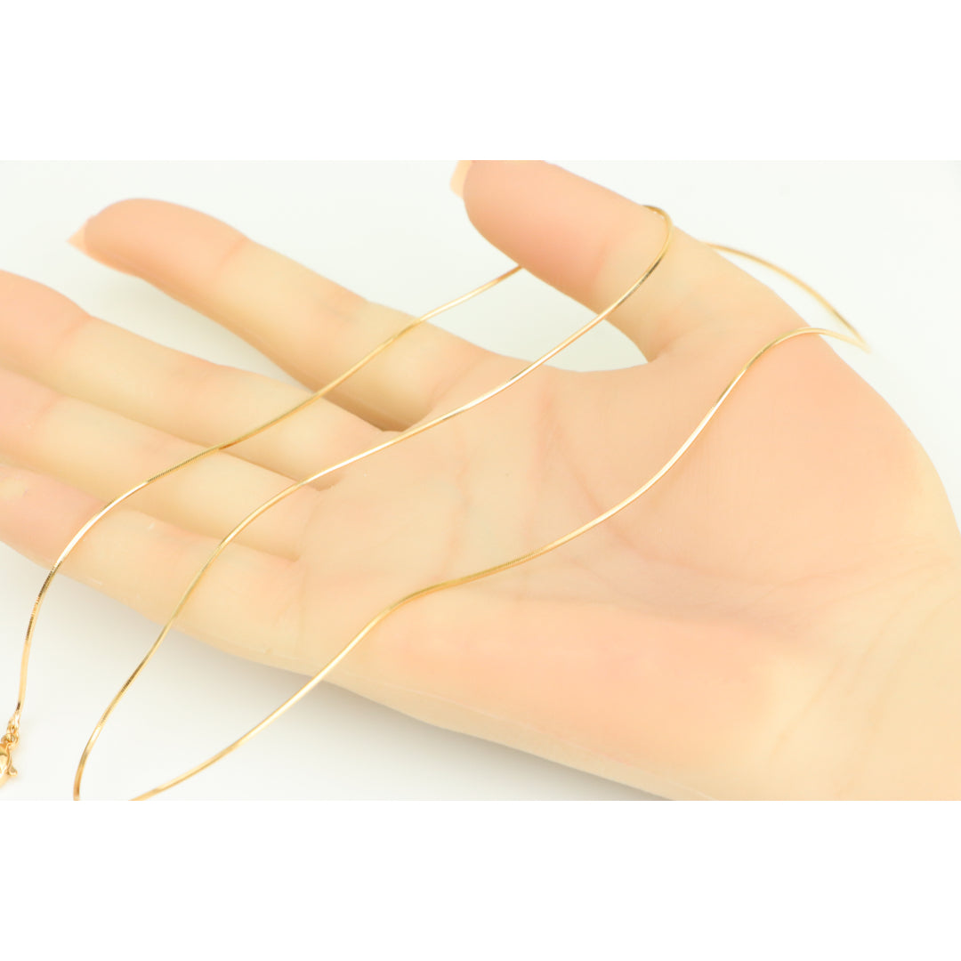 Elegant Minimalist Rose Gold Snake Chain Necklace, XPNL0272 (2028-2)
