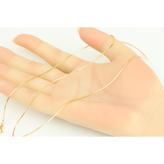 Elegant Minimalist Rose Gold Snake Chain Necklace, XPNL0272 (2028-2)