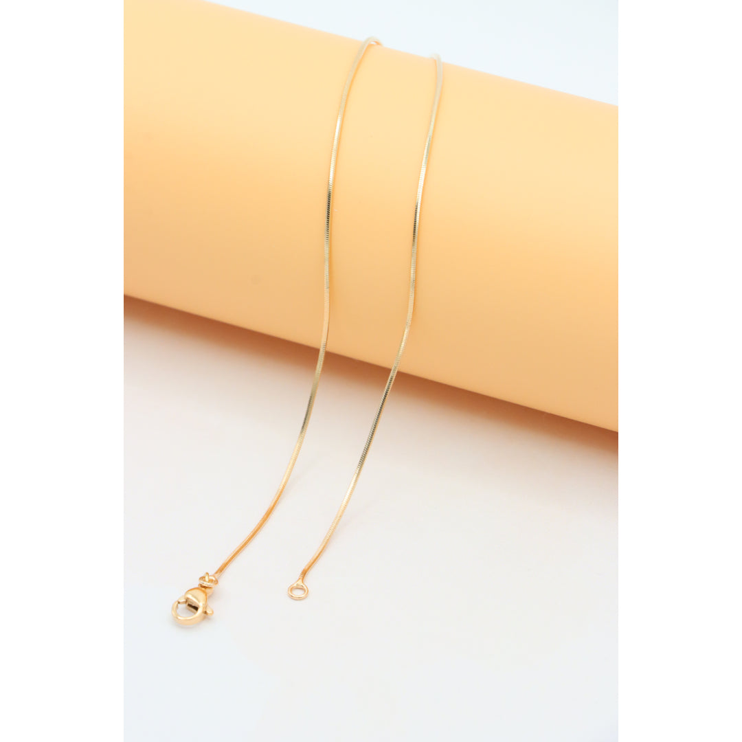 Elegant Minimalist Rose Gold Snake Chain Necklace, XPNL0272 (2028-2)