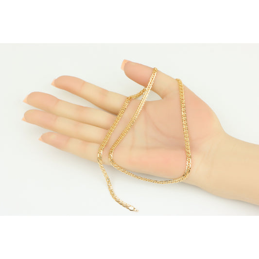 Rose Gold Plated Brass Necklace with Elegant Twisted Link Design, XPNL0278 (2028-8)
