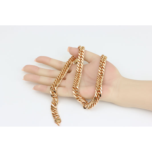 Bold Rose Gold Chunky Chain Necklace for Statement Styling, XPNL0283 (2029-3)