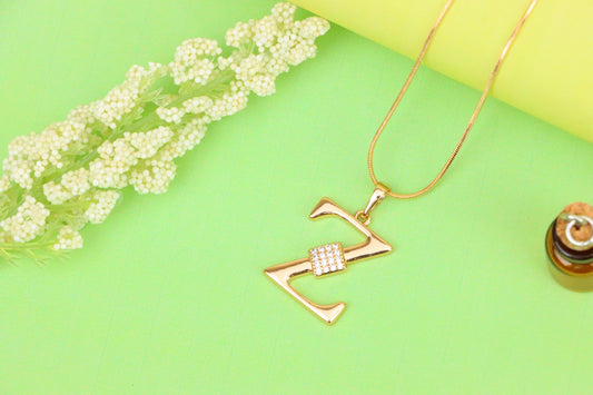 Rose Gold Z Initial Pendant with CZ Accents Stylish Jewelry, XPPT1437 (2136-1)